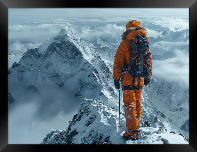 Assault On Everest Framed Print by Steve Smith