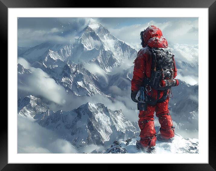 Assault On Everest Framed Mounted Print by Steve Smith