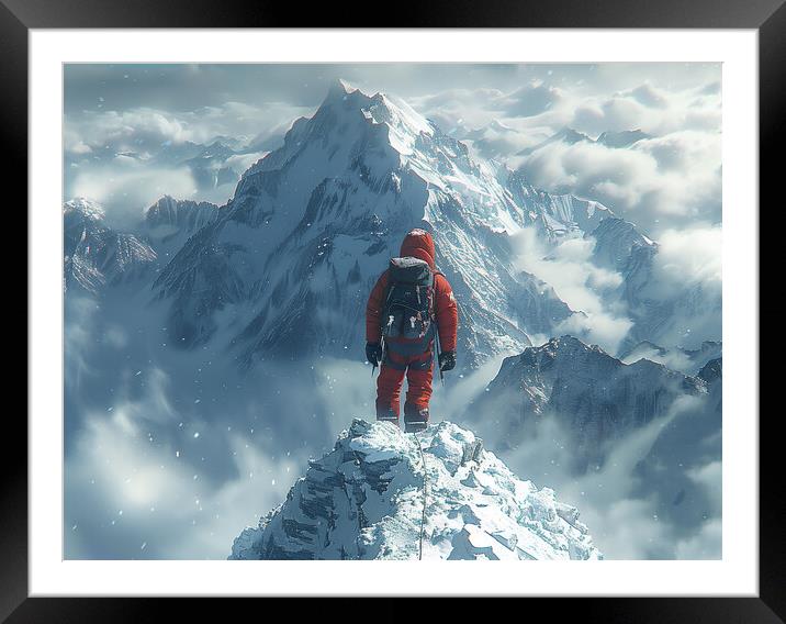 Assault On Everest Framed Mounted Print by Steve Smith