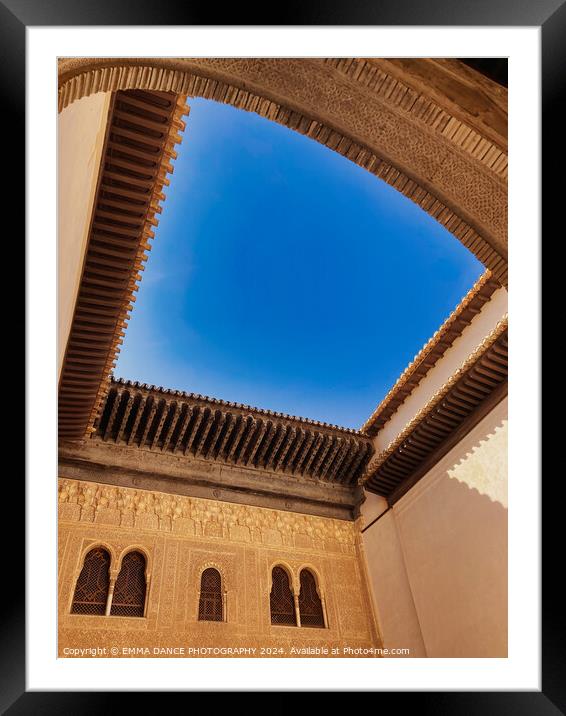 The Architecture of the Alhambra Palace, Granada,  Framed Mounted Print by EMMA DANCE PHOTOGRAPHY