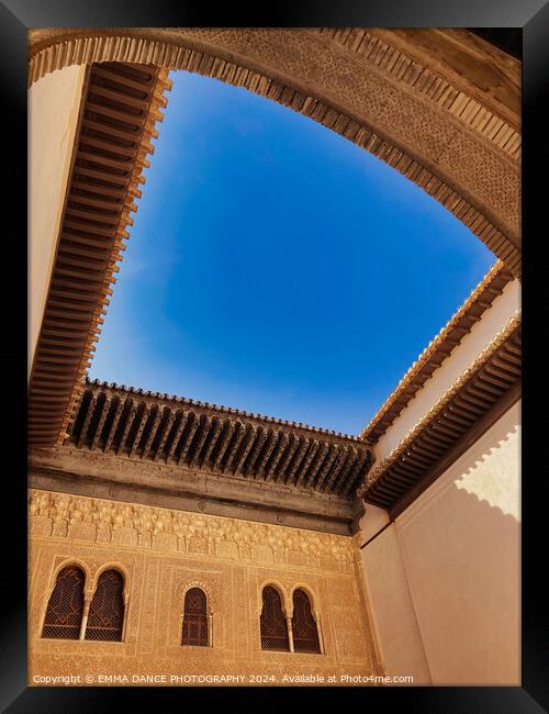 The Architecture of the Alhambra Palace, Granada,  Framed Print by EMMA DANCE PHOTOGRAPHY