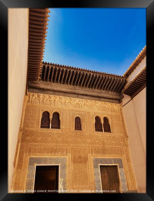 The Architecture of the Alhambra Palace, Granada,  Framed Print by EMMA DANCE PHOTOGRAPHY