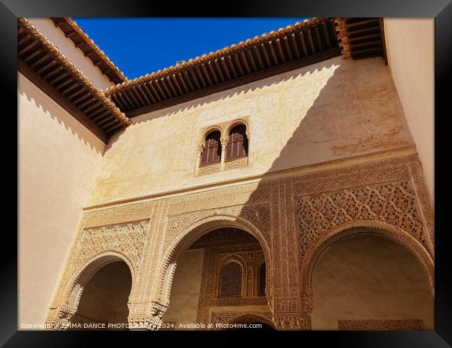 The Architecture of the Alhambra Palace, Granada, Spain Framed Print by EMMA DANCE PHOTOGRAPHY