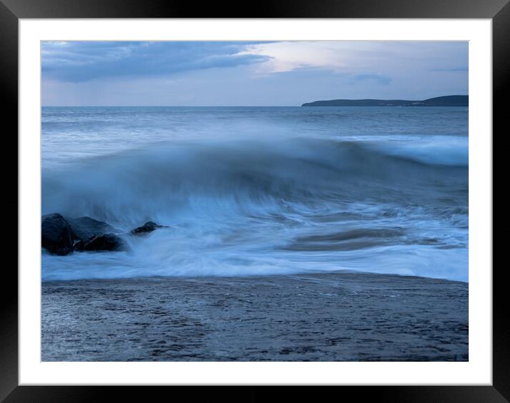 Waves breaks Framed Mounted Print by Tony Twyman