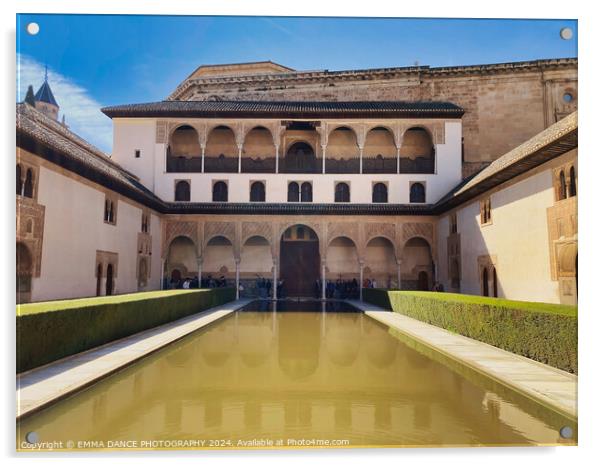 The Nasrid Palace, Granada, Spain Acrylic by EMMA DANCE PHOTOGRAPHY