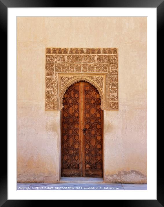 The Nasrid Palace, Granada, Spain Framed Mounted Print by EMMA DANCE PHOTOGRAPHY