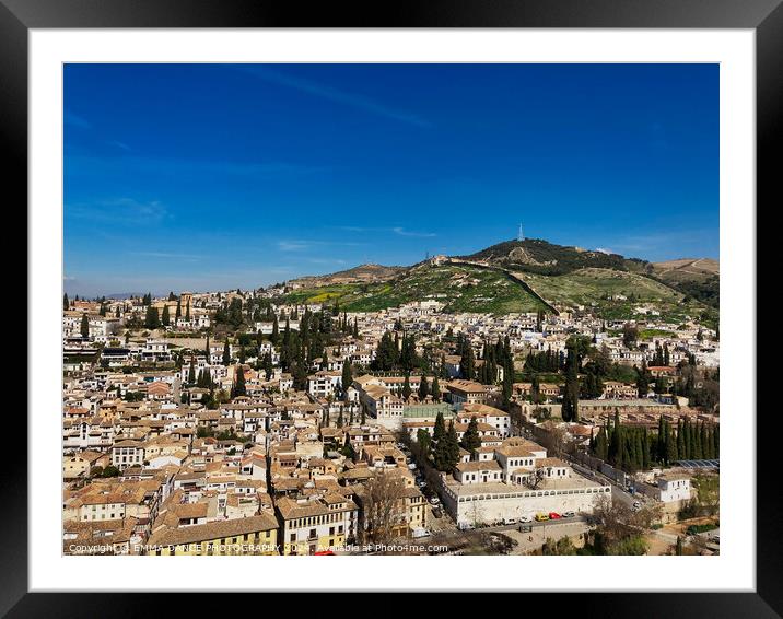 Views of Sacromonte from The Alhambra Palace, Granada, Spain Framed Mounted Print by EMMA DANCE PHOTOGRAPHY