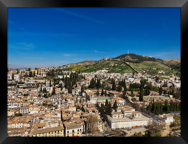 Views of Sacromonte from The Alhambra Palace, Granada, Spain Framed Print by EMMA DANCE PHOTOGRAPHY