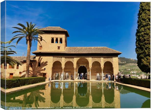 The Partal Palace, Granada, Spain Canvas Print by EMMA DANCE PHOTOGRAPHY
