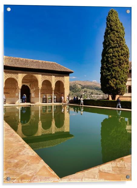 The Partal Palace, Granada, Spain Acrylic by EMMA DANCE PHOTOGRAPHY