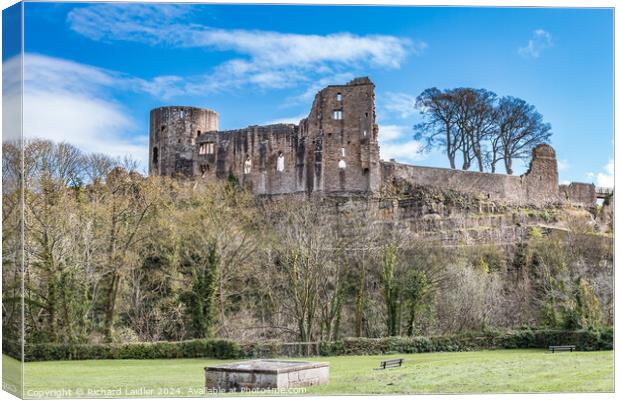 Barnard Castle Ruins from the Ullathorne Mill site Canvas Print by Richard Laidler