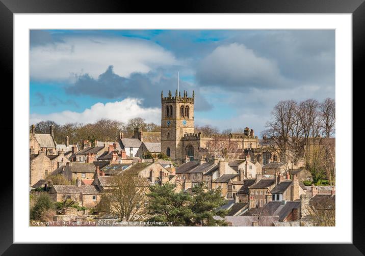 St Marys Parish Church and part of The Bank, Barnard Castle Framed Mounted Print by Richard Laidler