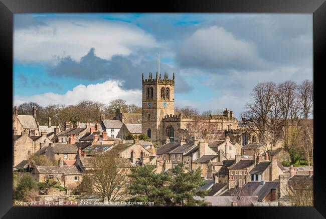 St Marys Parish Church and part of The Bank, Barnard Castle Framed Print by Richard Laidler