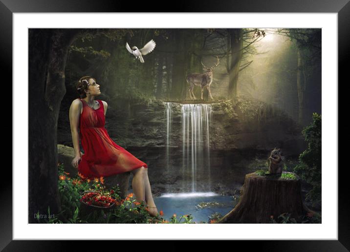 Beauty in the forest Framed Mounted Print by Dejan Travica