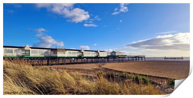 St Anne's Pier and Dunes Print by Michele Davis