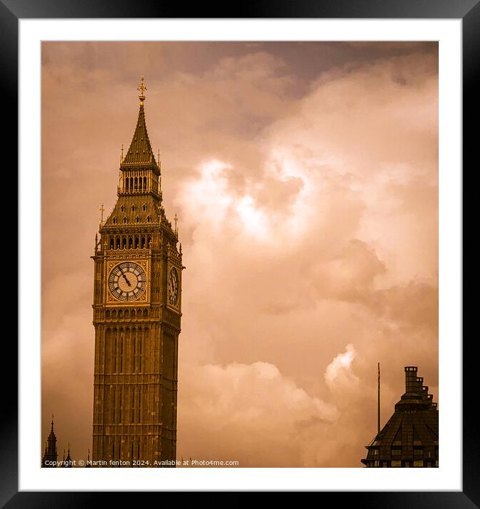 Big Ben London Framed Mounted Print by Martin fenton