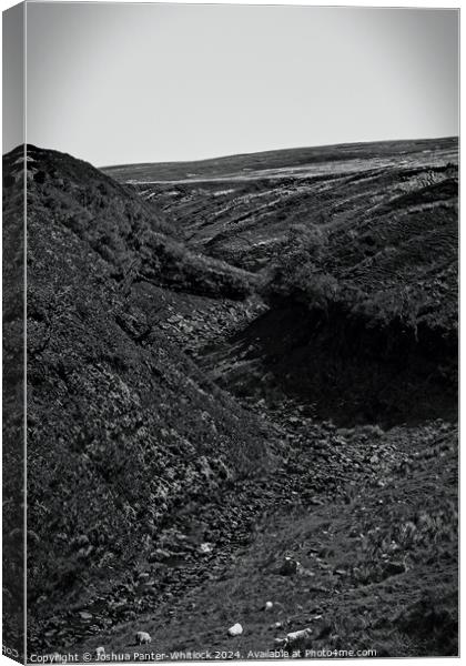 b&w pen y fan 2 Canvas Print by Joshua Panter-Whitlock