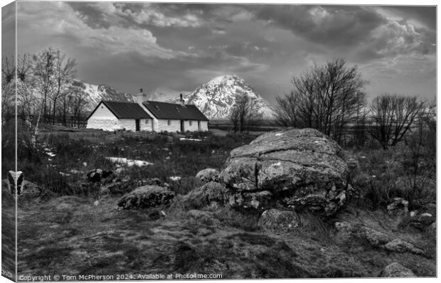 Blackrock Cottage Glencoe Canvas Print by Tom McPherson