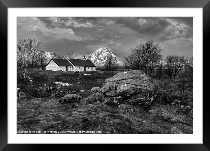 Blackrock Cottage Glencoe Framed Mounted Print by Tom McPherson