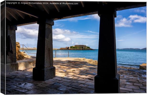 La Vallette Bathing Place, St Peter Port, Guernsey Canvas Print by Angus McComiskey