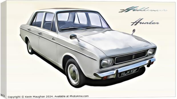 Hillman Hunter 4 Door Saloon Car Canvas Print by Kevin Maughan