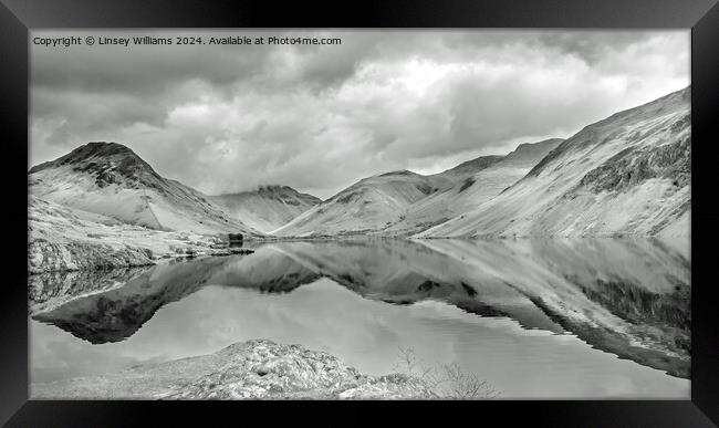 Watwater Monochrome Framed Print by Linsey Williams