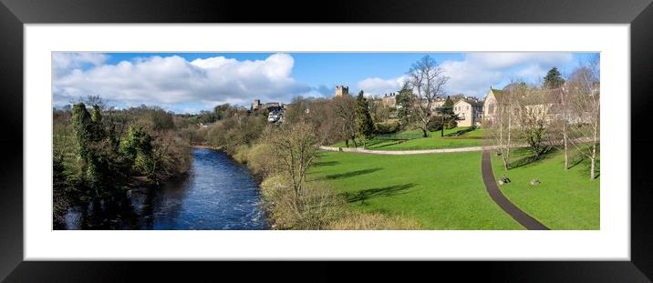 Richmond North Yorkshire Panoramic Framed Mounted Print by Tim Hill