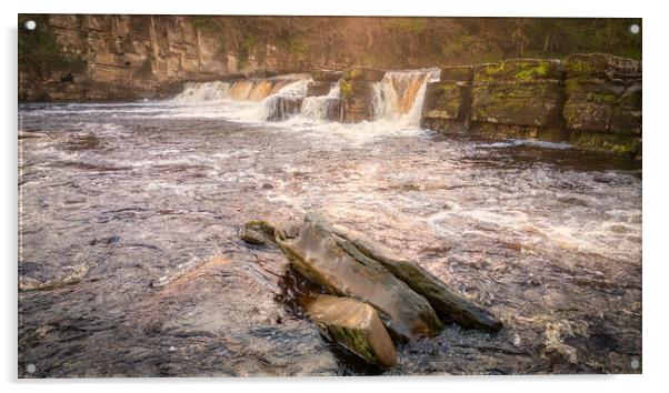 Richmond Falls North Yorkshire Acrylic by Tim Hill