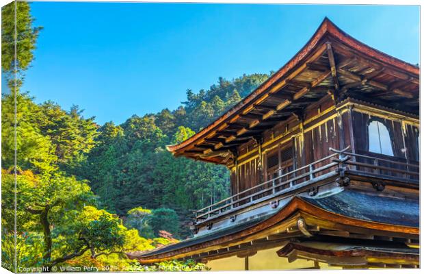 Kannon Hall Ginkakuji Silver Temple Kyoto Japan Canvas Print by William Perry