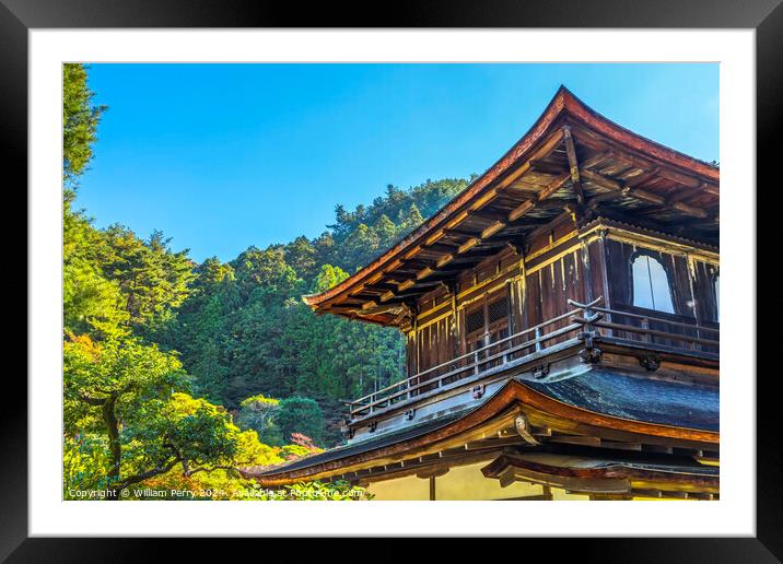 Kannon Hall Ginkakuji Silver Temple Kyoto Japan Framed Mounted Print by William Perry