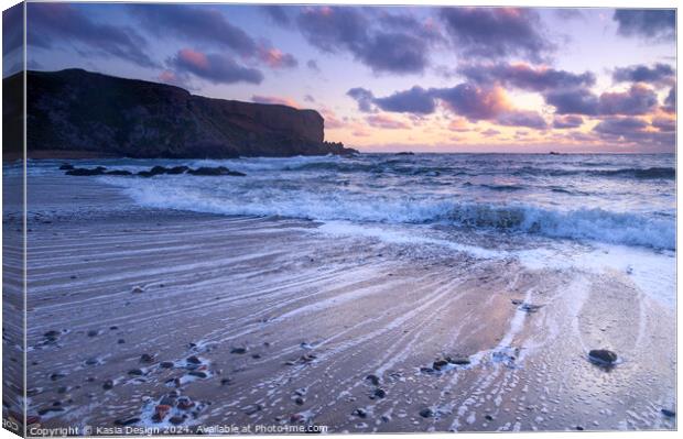 Dawn Moments in Eyemouth Canvas Print by Kasia Design