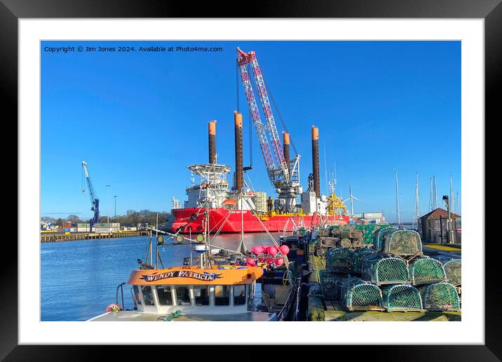 Port of Blyth Import Dock Framed Mounted Print by Jim Jones