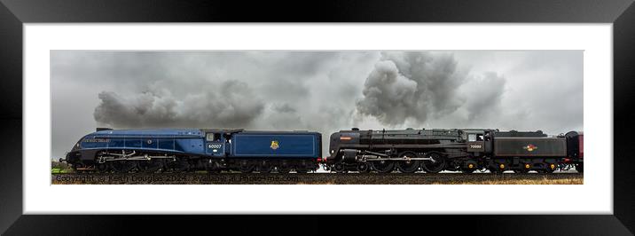 Sir Nigel Gresley and Britannia Steam Locomotives Framed Mounted Print by Keith Douglas