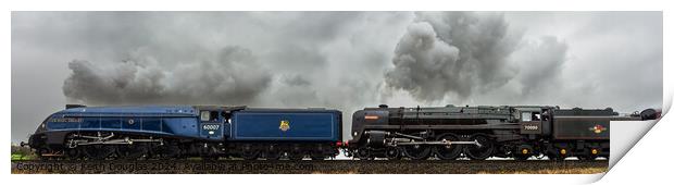 Sir Nigel Gresley and Britannia Steam Locomotives Print by Keith Douglas
