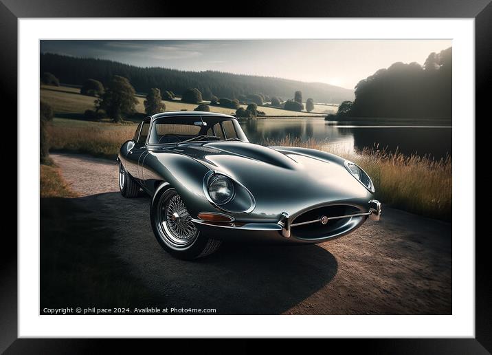 Platinum Grace: Lakeside Elegance Framed Mounted Print by phil pace
