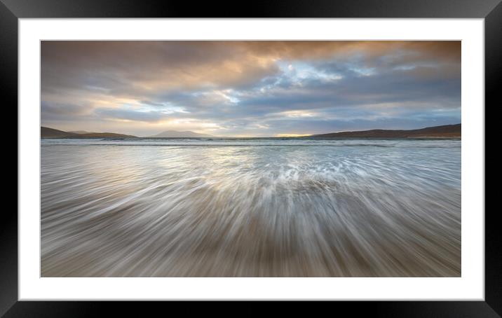 Luskentyre Beach Sunset Framed Mounted Print by Phil Durkin DPAGB BPE4