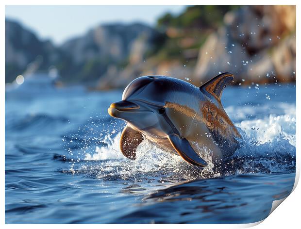 Oceanic Dolphin Print by Steve Smith
