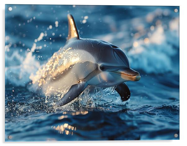 Oceanic Dolphin Acrylic by Steve Smith