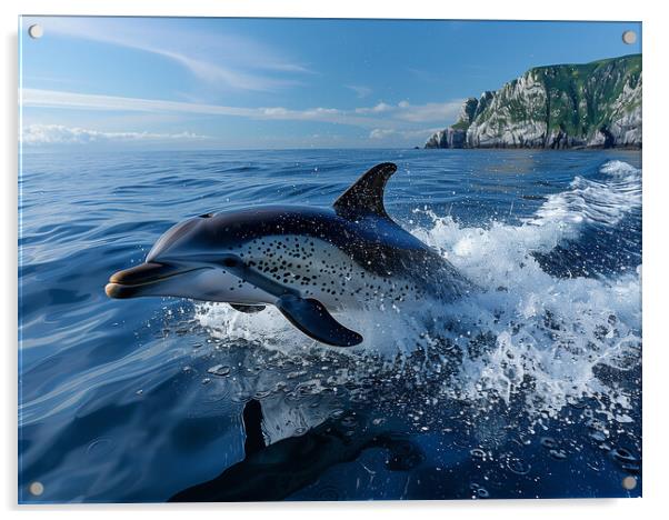 Oceanic Dolphin Acrylic by Steve Smith