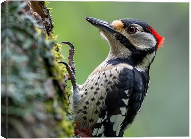 Greated Spotted Woodpecker Canvas Print by Steve Smith
