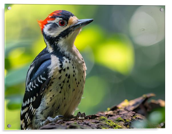 Lesser Spotted Woodpecker Acrylic by Steve Smith