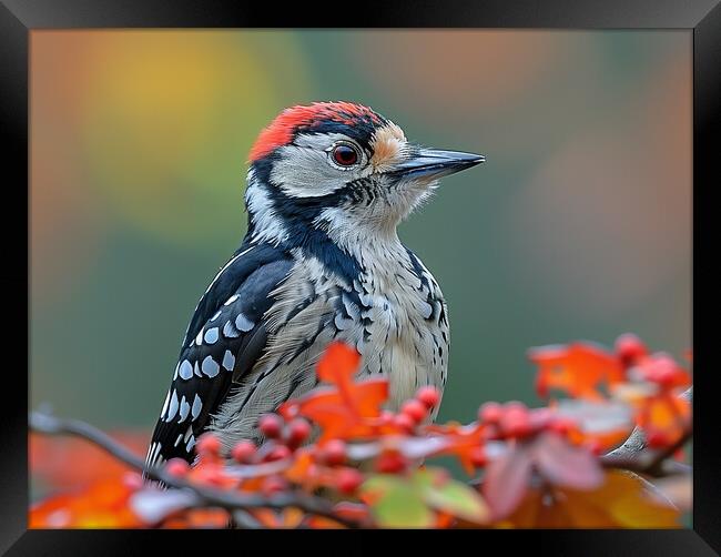 Lesser Spotted Woodpecker Framed Print by Steve Smith