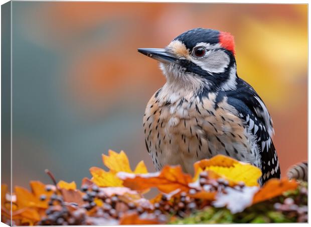 Lesser Spotted Woodpecker Canvas Print by Steve Smith