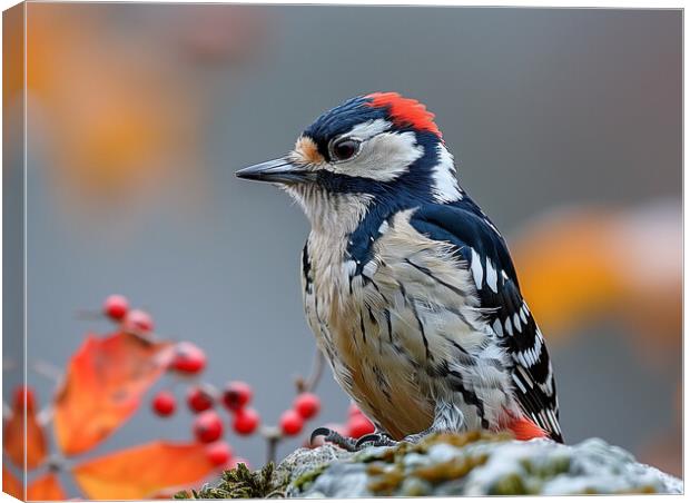 Lesser Spotted Woodpecker Canvas Print by Steve Smith