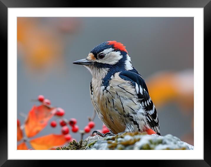 Lesser Spotted Woodpecker Framed Mounted Print by Steve Smith
