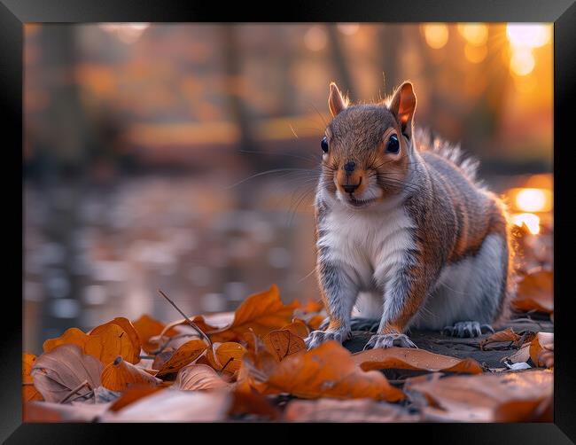 Grey Squirrel Framed Print by Steve Smith