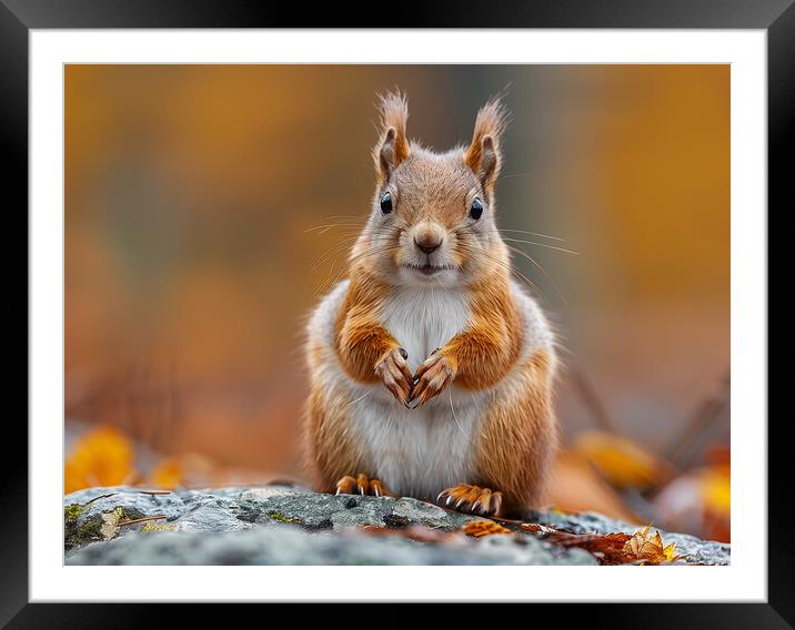 Red Squirrel Framed Mounted Print by Steve Smith