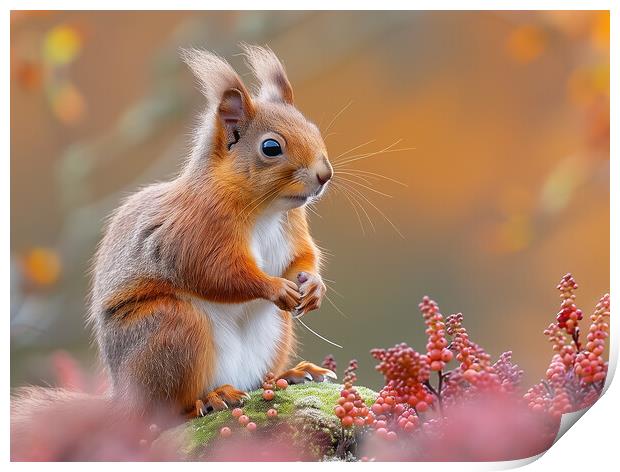 Red Squirrel Print by Steve Smith
