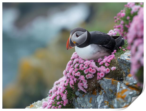 Puffin Print by Steve Smith