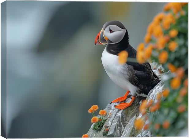 Puffin Canvas Print by Steve Smith